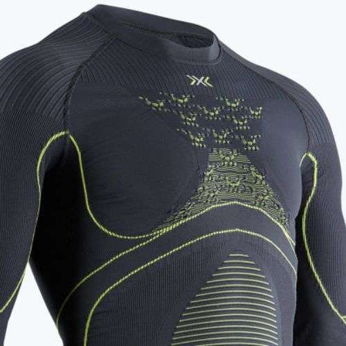 Pánska termoakčná mikina X-Bionic Energy Accumulator 4.0 charcoal/yellow