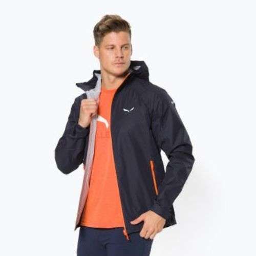 Salewa pánska bunda do dažďa Puez Aqua 3 PTX navy blue 00-0000024545