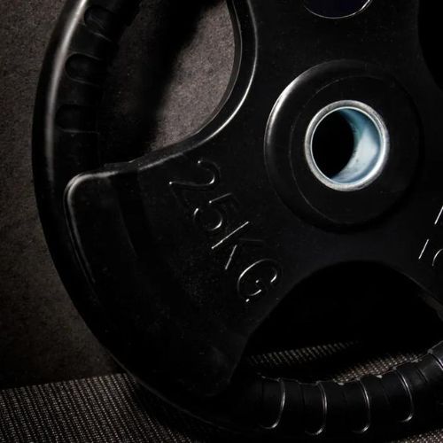 XTREXO čierna pogumovaná liatina závažie RW25 25 kg