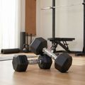 Pogumovaná činka XTREXO Hex HXD75 7,5 kg 3