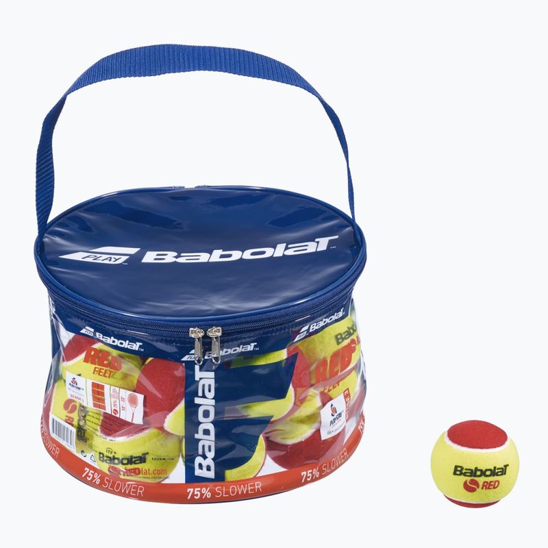 Tenisové loptičky Babolat Red Felt 24 ks žlto-červené 516005