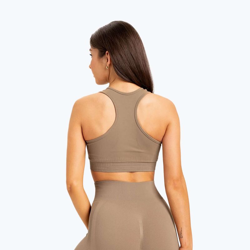 Gym Glamour push up fitness podprsenka béžová 320 2