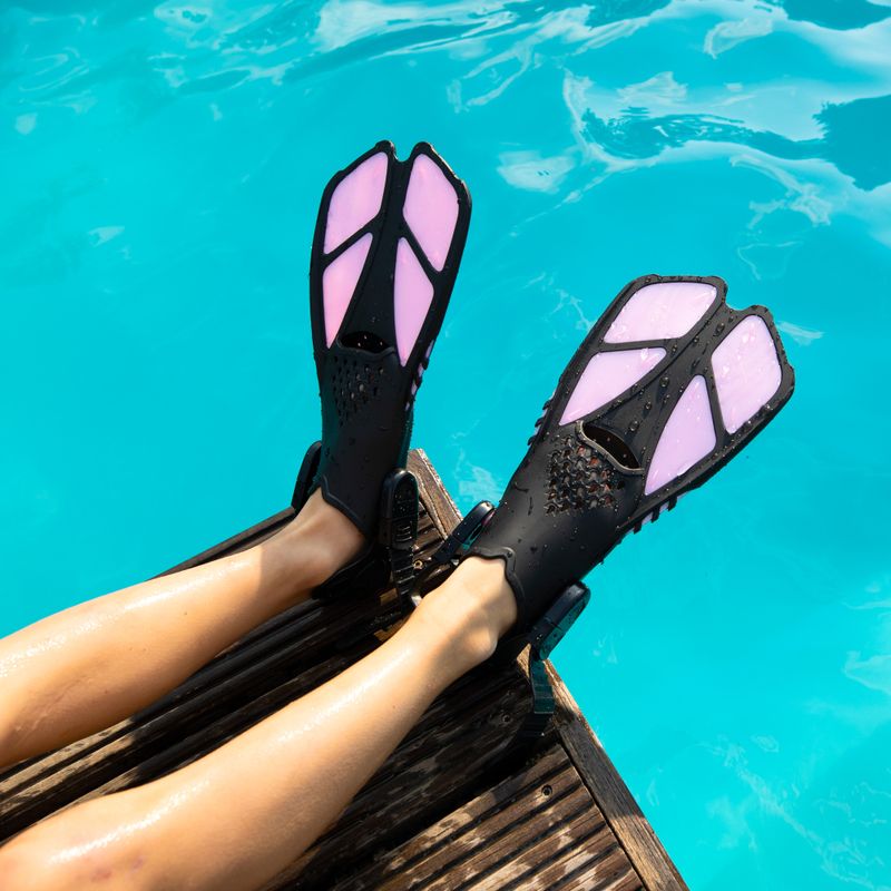 Detský set na šnorchlovanie AQUASTIC Maska + plutvy + šnorchel ružový MSFK-01SR 23