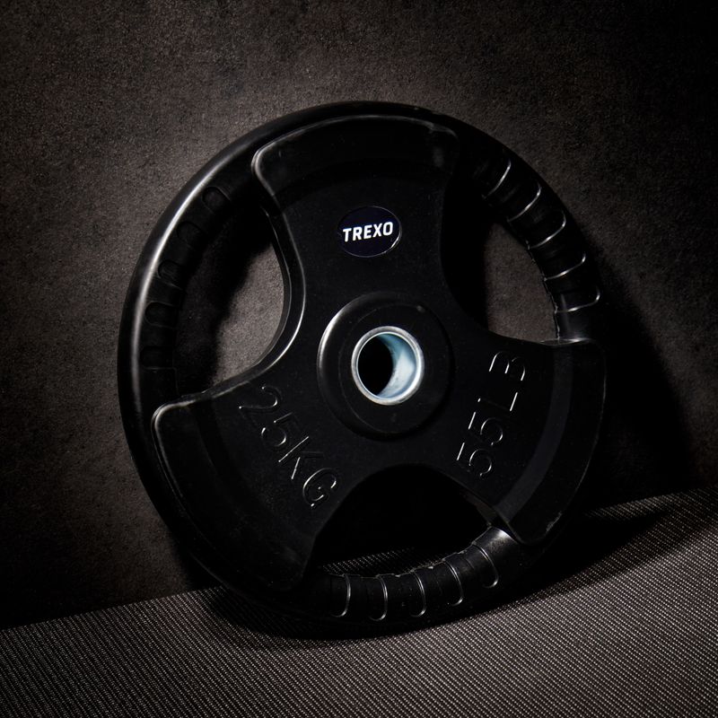 XTREXO čierna pogumovaná liatina závažie RW25 25 kg 5