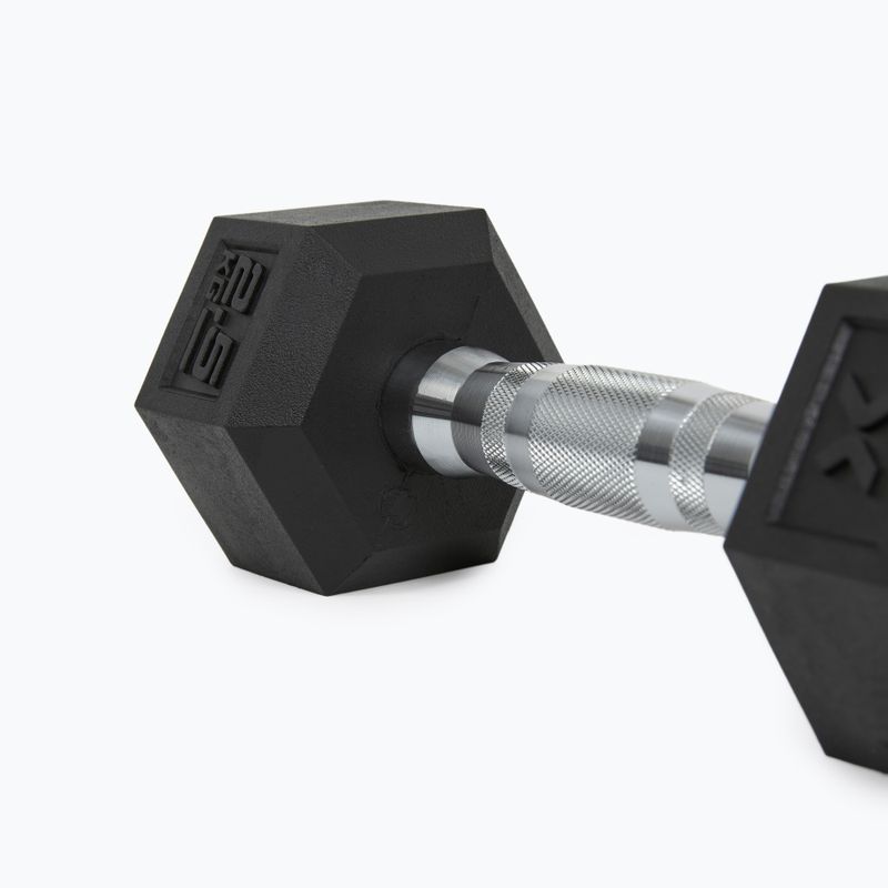 Pogumovaná činka XTREXO Hex HXD25 2,5 kg 8