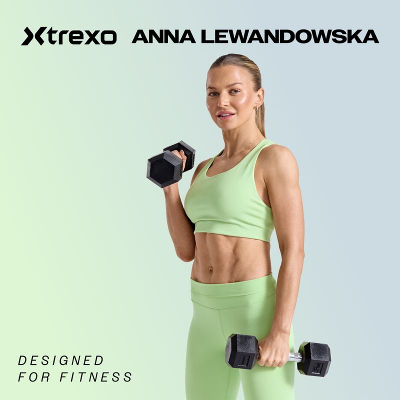 XTREXO Hex HXD200 20 kg pogumované činky 2