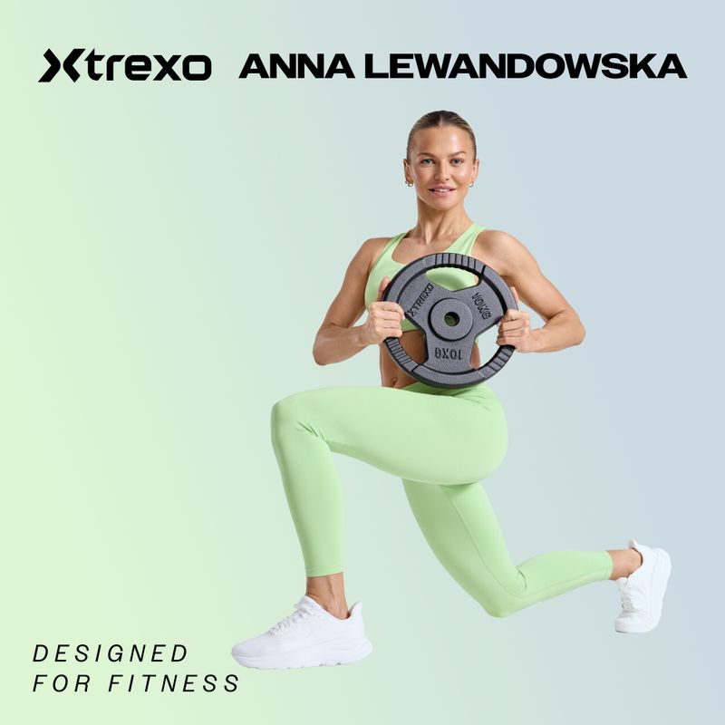 XTREXO čierna pogumovaná liatina závažie RW10 10 kg 2