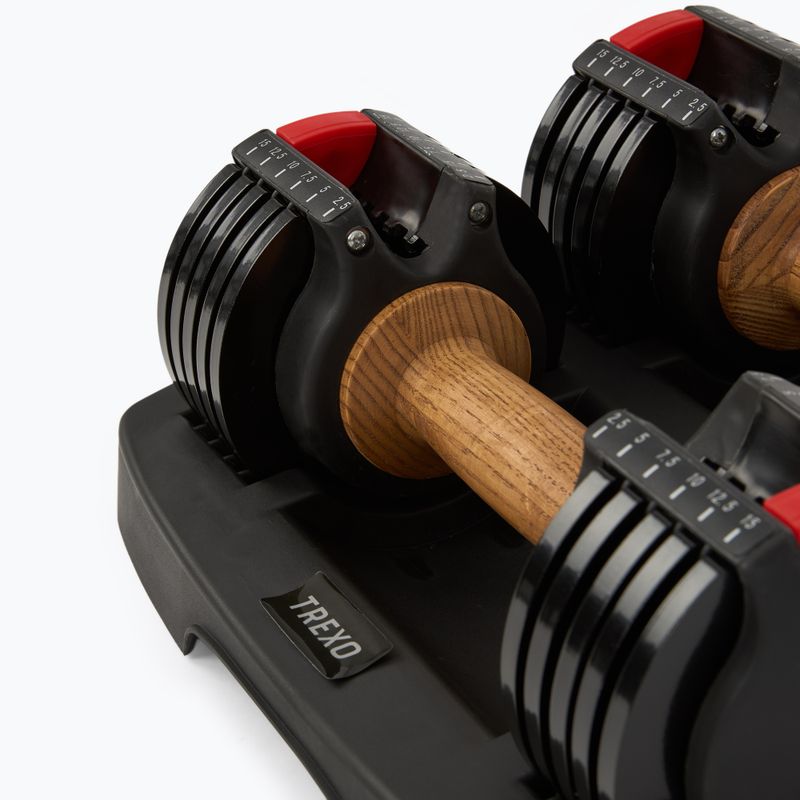 XTREXO ADS15 nastaviteľná činka / činka čierna 5