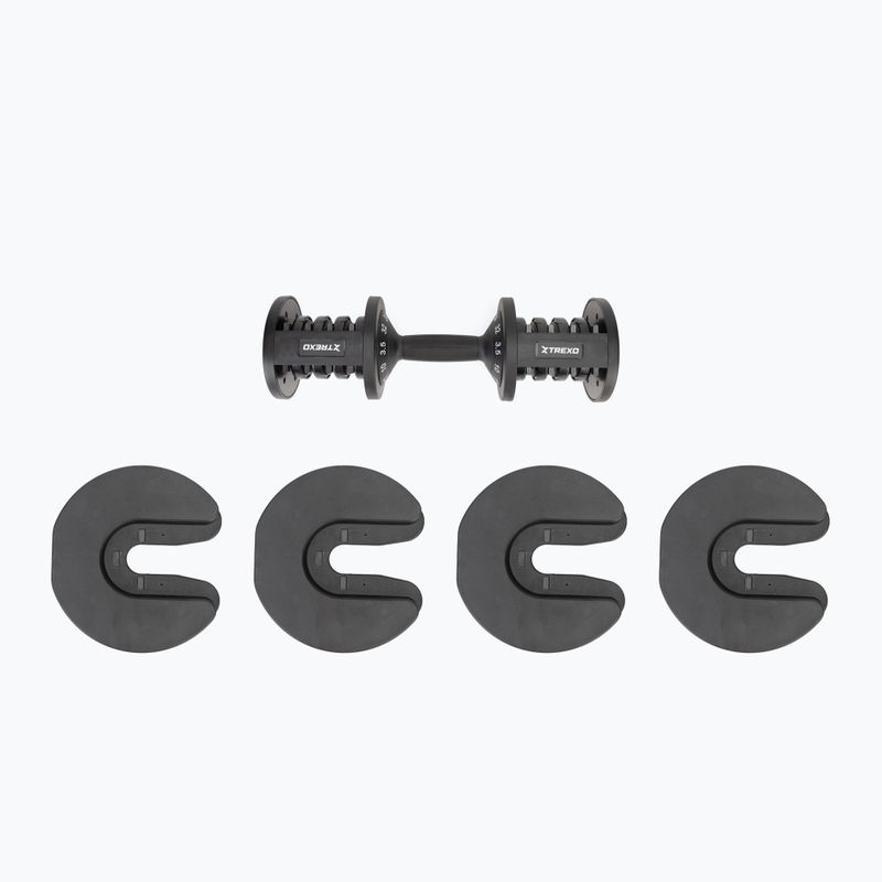 Nastaviteľná činka XTREXO TXO-B4W005 32 kg čierna 10