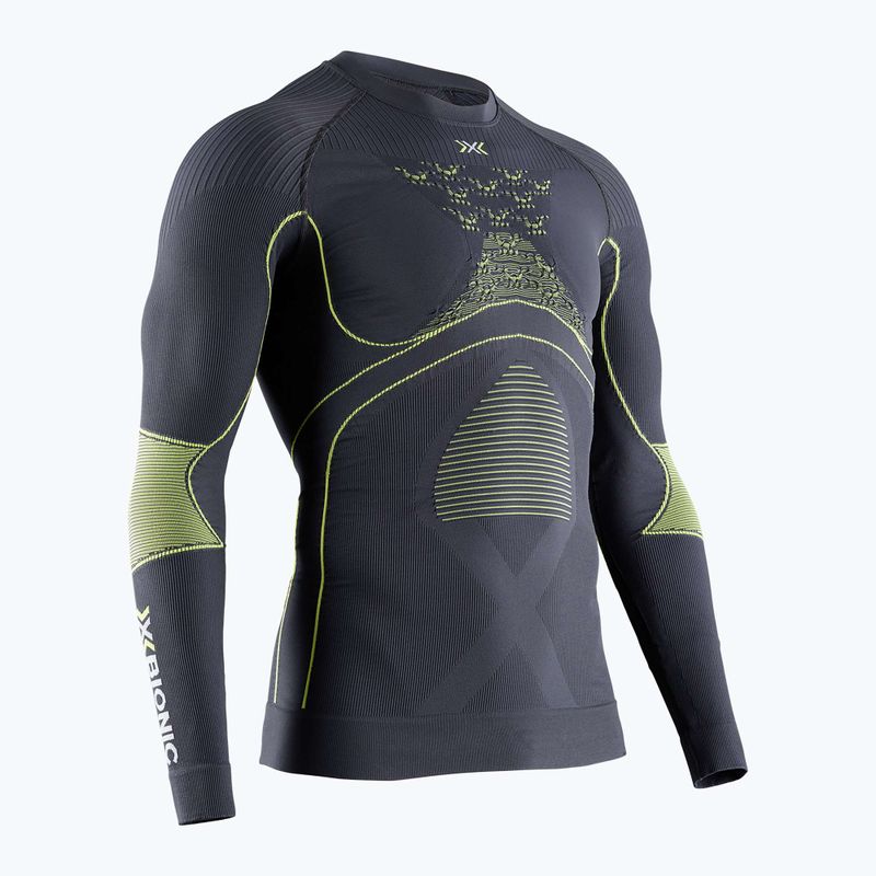 Pánska termoakčná mikina X-Bionic Energy Accumulator 4.0 charcoal/yellow