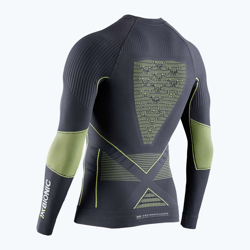 Pánska termoakčná mikina X-Bionic Energy Accumulator 4.0 charcoal/yellow 2
