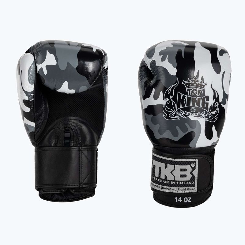 Boxerské rukavice Top King Muay Thai Empower sivé TKBGEM-03A-GY