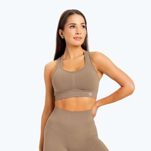 Gym Glamour push up fitness podprsenka béžová 320