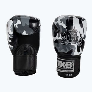 Boxerské rukavice Top King Muay Thai Empower sivé TKBGEM-03A-GY