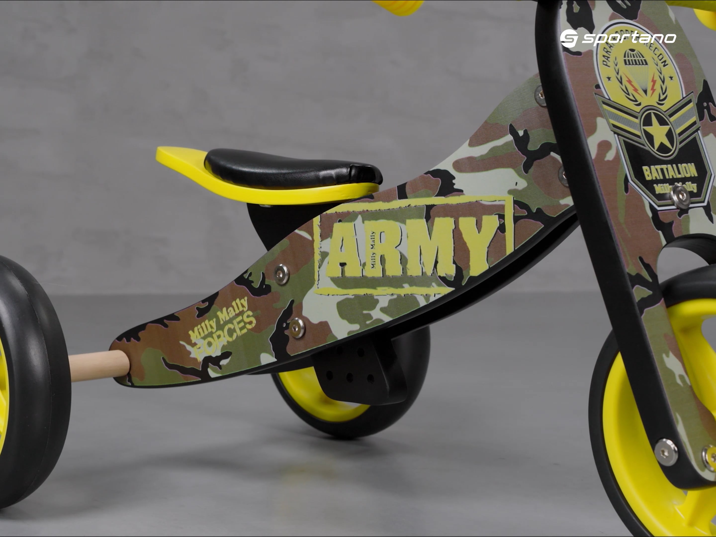 Milly Mally Jake žlto-čierny bežecký bicykel 21